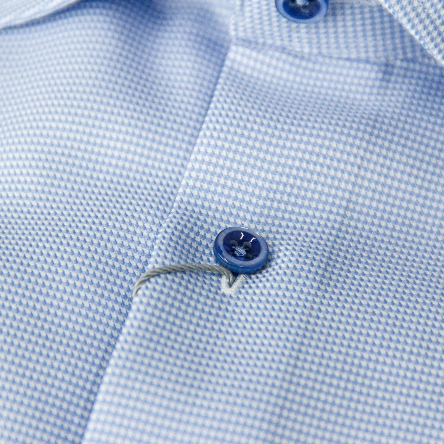 Light Blue W/ Contrast Buttons & Trim Slimline Shirt - Stenströms 6 Light Blue W/ Contrast Buttons & Trim Slimline Shirt - Stenströms - Image 4