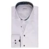 White W/ Brown & Blue Contrast Twill Slimline Shirt - Stenströms 2 White W/ Brown & Blue Contrast Twill Slimline Shirt - Stenströms -ETON Store 7847717619000 1