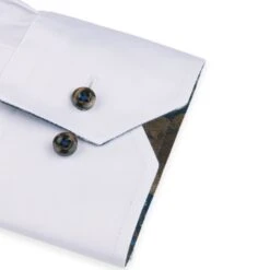 White W/ Brown & Blue Contrast Twill Slimline Shirt - Stenströms 7 White W/ Brown & Blue Contrast Twill Slimline Shirt - Stenströms -ETON Store 7847717619000 5