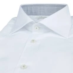 White W/ Gray Contrast Twofold Cotton Slimline Shirt - Stenströms 6 White W/ Gray Contrast Twofold Cotton Slimline Shirt - Stenströms -ETON Store 7847910580000 3 1