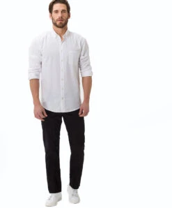 Black Cooper Fancy Marathon Stretch Cotton Trousers - Brax 15 Black Cooper Fancy Marathon Stretch Cotton Trousers - Brax -ETON Store 802000 7863220 01 3 6