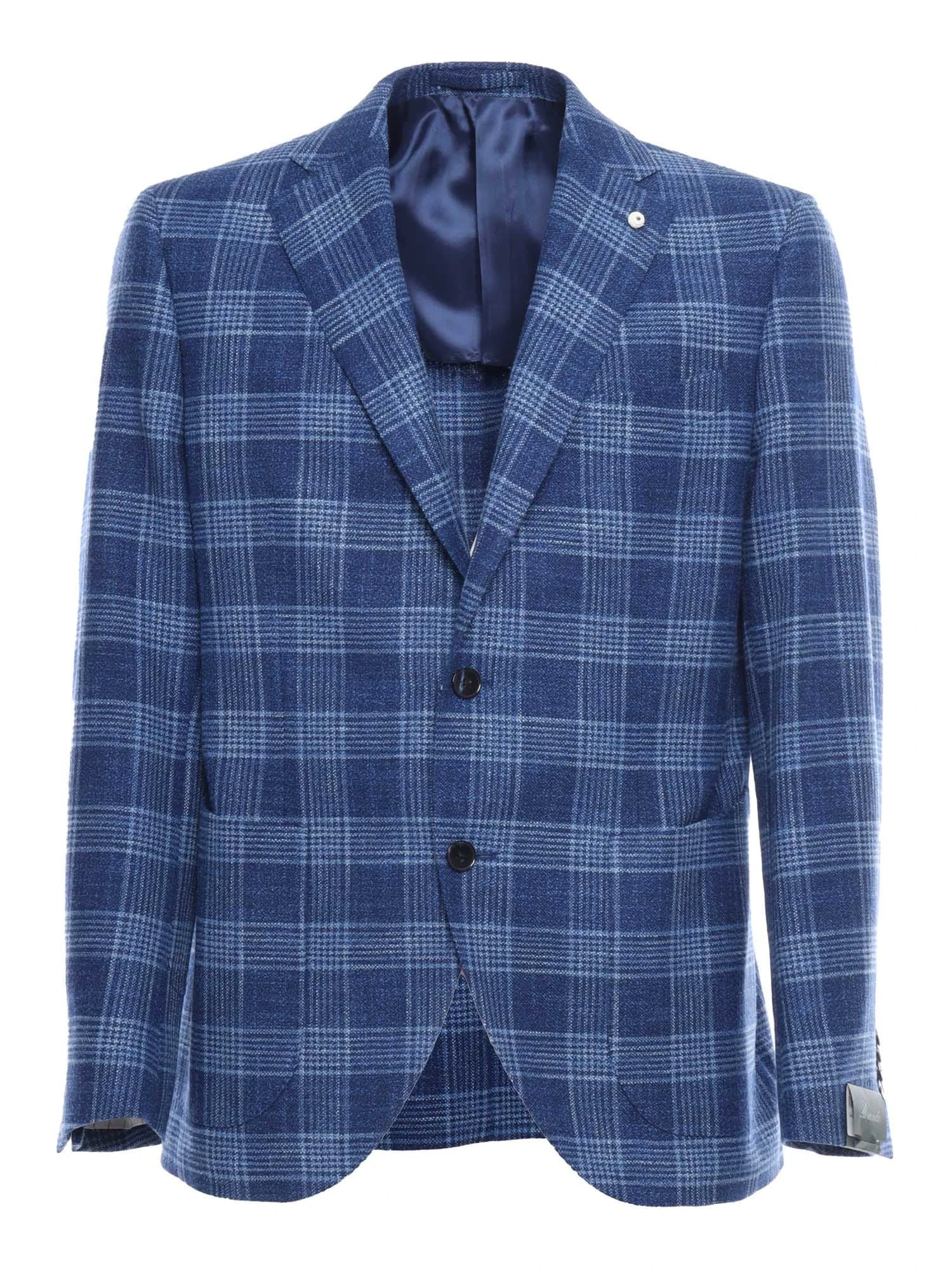 Blue Check Contemporary Fit - Luigi Bianchi Mantova 4 Blue Check Contemporary Fit - Luigi Bianchi Mantova - Image 2