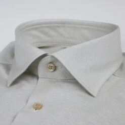 Casual Light Beige Linen Jersey Stretch Shirt - Stenströms 5 Casual Light Beige Linen Jersey Stretch Shirt - Stenströms -ETON Store 8400008261200 3