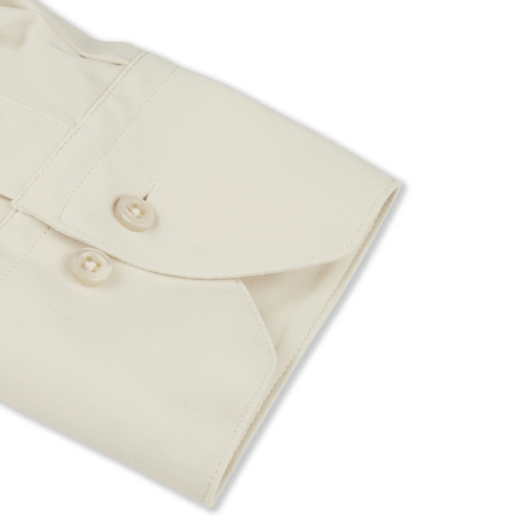 Casual Beige Jersey Stretch Slimline Shirt - Stenströms 5 Casual Beige Jersey Stretch Slimline Shirt - Stenströms - Image 3
