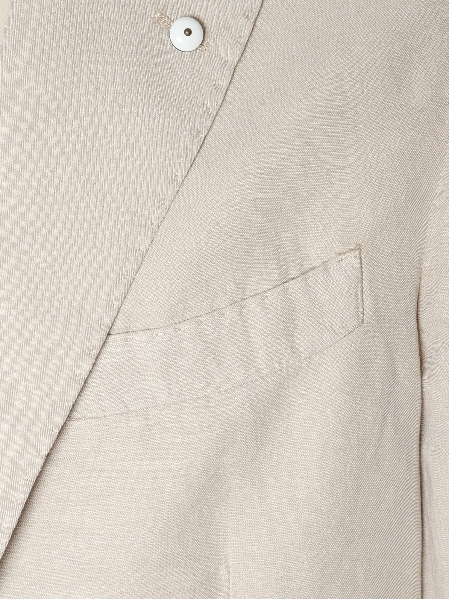 Light Beige Solid Lyocell-Linen-Cotton Unlined Sport Jacket - L.B.M 1911 7 Light Beige Solid Lyocell-Linen-Cotton Unlined Sport Jacket - L.B.M 1911 - Image 5