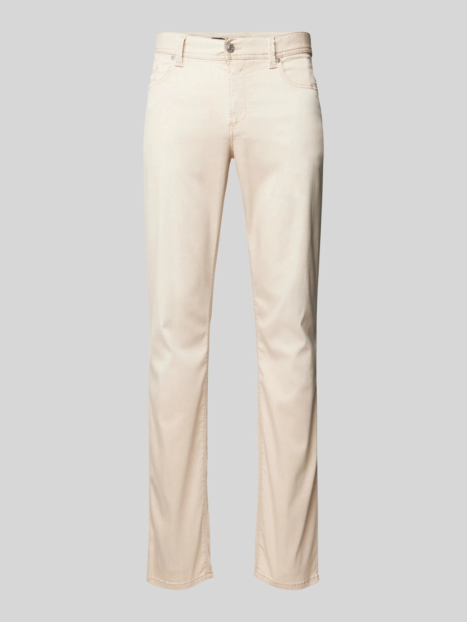 Light Beige Tencel-Cotton Regular Fit (Pipe) Jeans - ALBERTO 10 Light Beige Tencel-Cotton Regular Fit (Pipe) Jeans - ALBERTO - Image 8