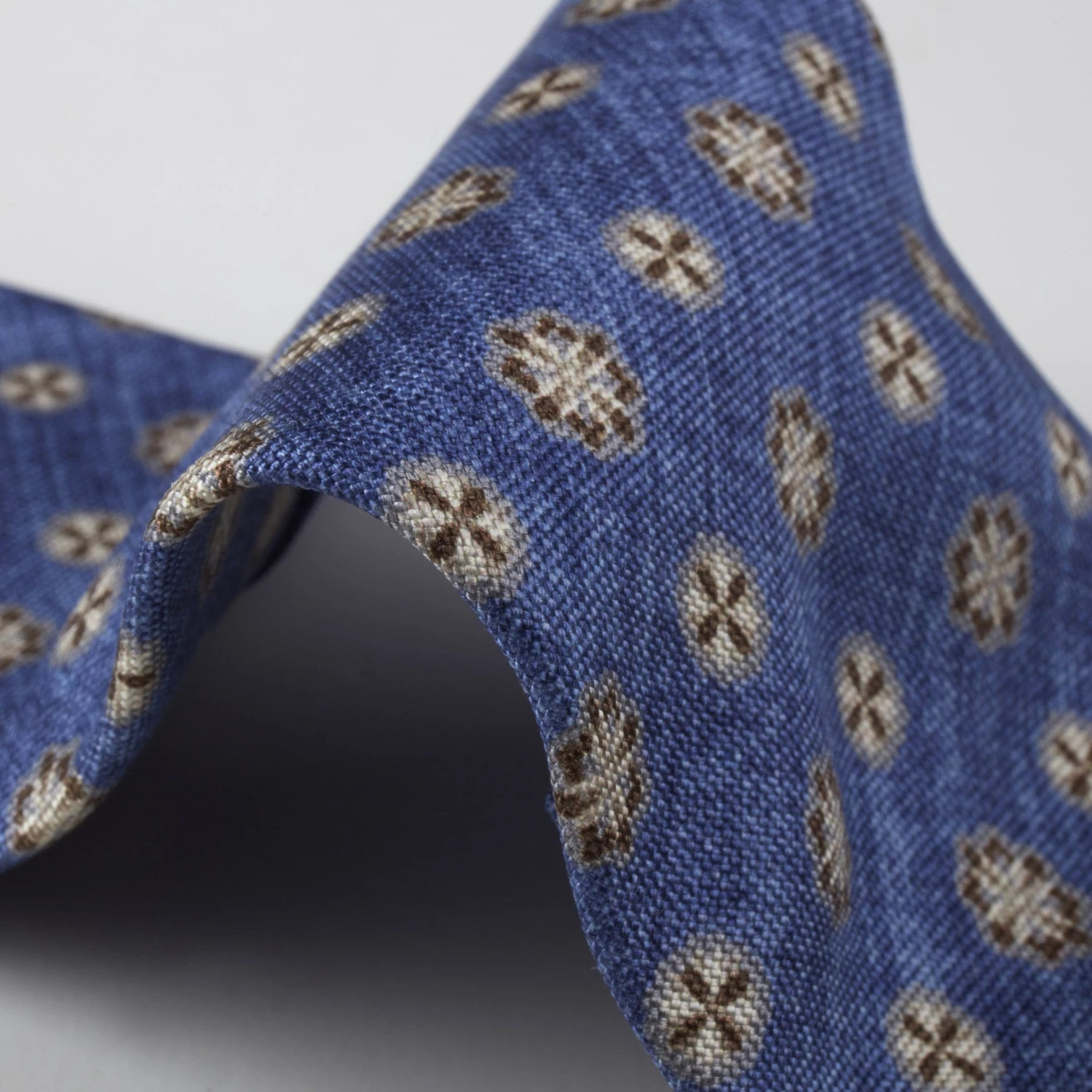 Navy Patterned Silk Tie - Stenströms 8 Navy Patterned Silk Tie - Stenströms - Image 6