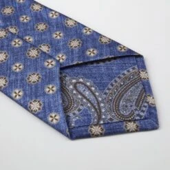 Navy Patterned Silk Tie - Stenströms 13 Navy Patterned Silk Tie - Stenströms -ETON Store 913180002 3