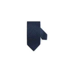 Blue Patterned Silk Tie - Stenströms