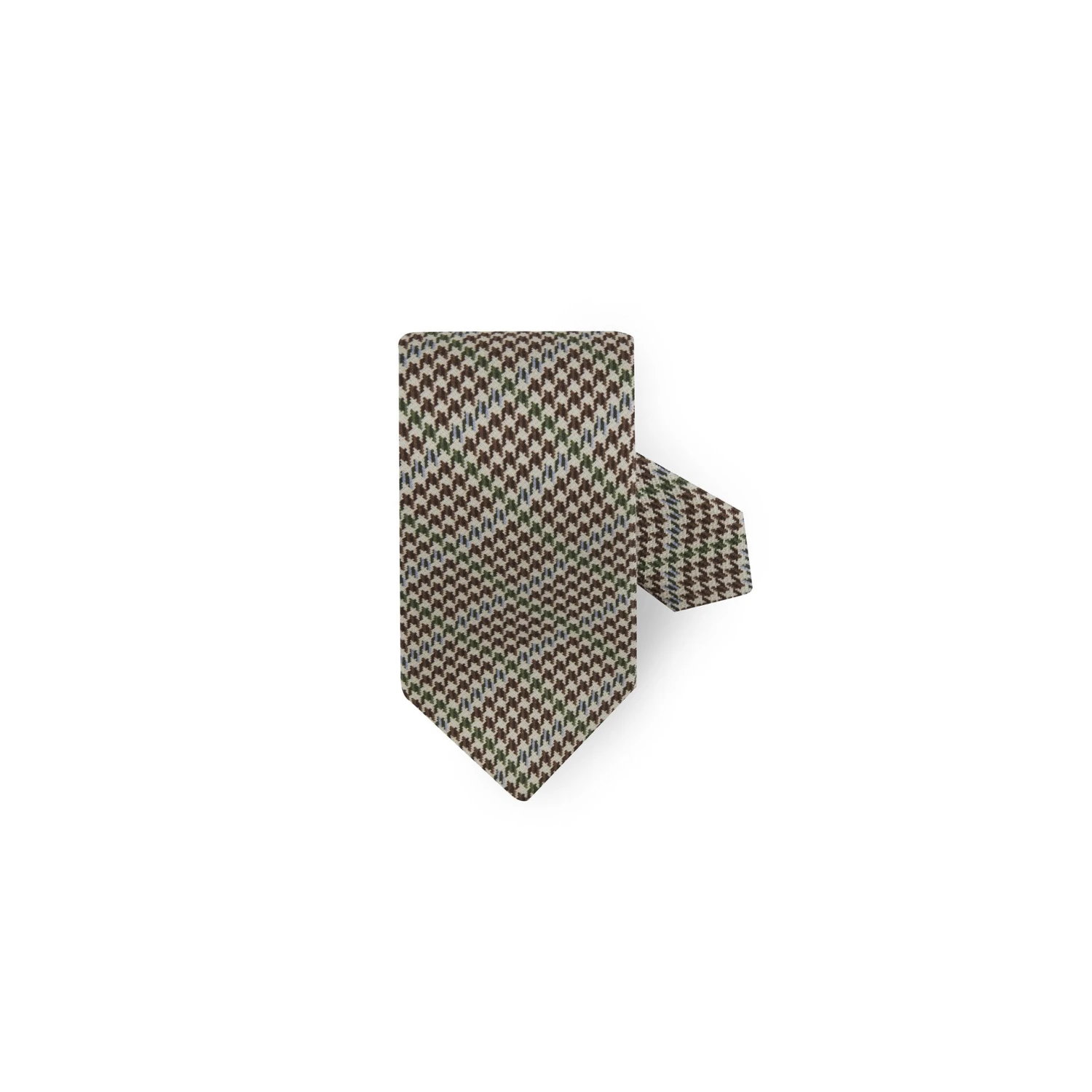 Beige Houndstooth Silk Tie - Stenströms 3 Beige Houndstooth Silk Tie - Stenströms