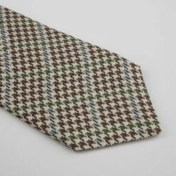 Beige Houndstooth Silk Tie - Stenströms 7 Beige Houndstooth Silk Tie - Stenströms -ETON Store 913309002 2