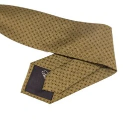 Olive Green Motif Pattern Silk Tie - Stenströms 7 Olive Green Motif Pattern Silk Tie - Stenströms -ETON Store 913348 003 1