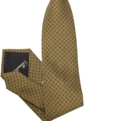 Olive Green Motif Pattern Silk Tie - Stenströms 8 Olive Green Motif Pattern Silk Tie - Stenströms -ETON Store 913348 003 3