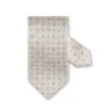 Beige Patterned Silk Tie - Stenströms