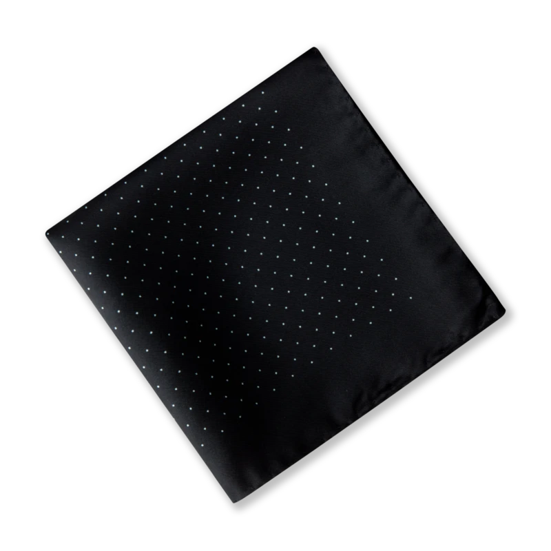 Stenströms Black Micro Dot Pattern Silk Hankie 3 Stenströms Black Micro Dot Pattern Silk Hankie