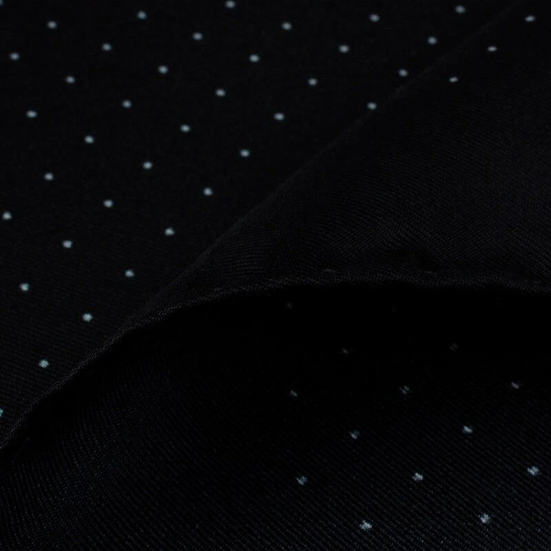 Stenströms Black Micro Dot Pattern Silk Hankie 4 Stenströms Black Micro Dot Pattern Silk Hankie - Image 2