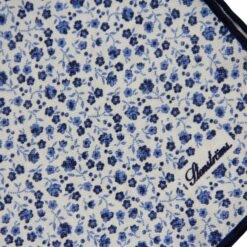 Navy & White Floral Silk Hankie - Stenströms 5 Navy & White Floral Silk Hankie - Stenströms -ETON Store 923344 181 STENSTROMS 2