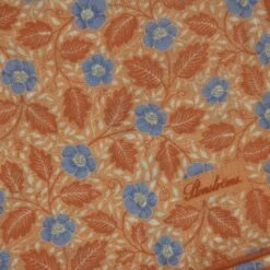 Orange & Blue Floral Linen Hankie - Stenströms 5 Orange & Blue Floral Linen Hankie - Stenströms -ETON Store 923346 771 STENSTROMS 2