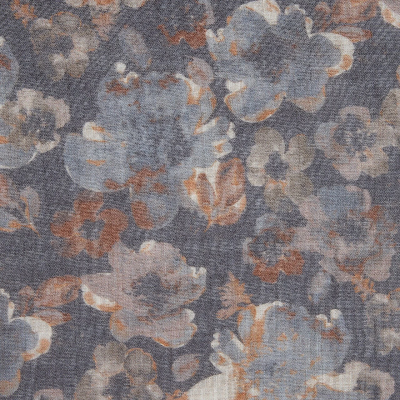 Gray Flower Motif Patterned Wool Hankie - Stenströms 4 Gray Flower Motif Patterned Wool Hankie - Stenströms - Image 2