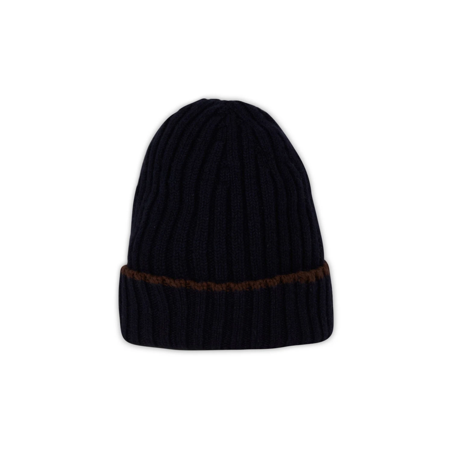 Navy Ribbed Cashmere & Cotton Hat - Stenströms 5 Navy Ribbed Cashmere & Cotton Hat - Stenströms - Image 3