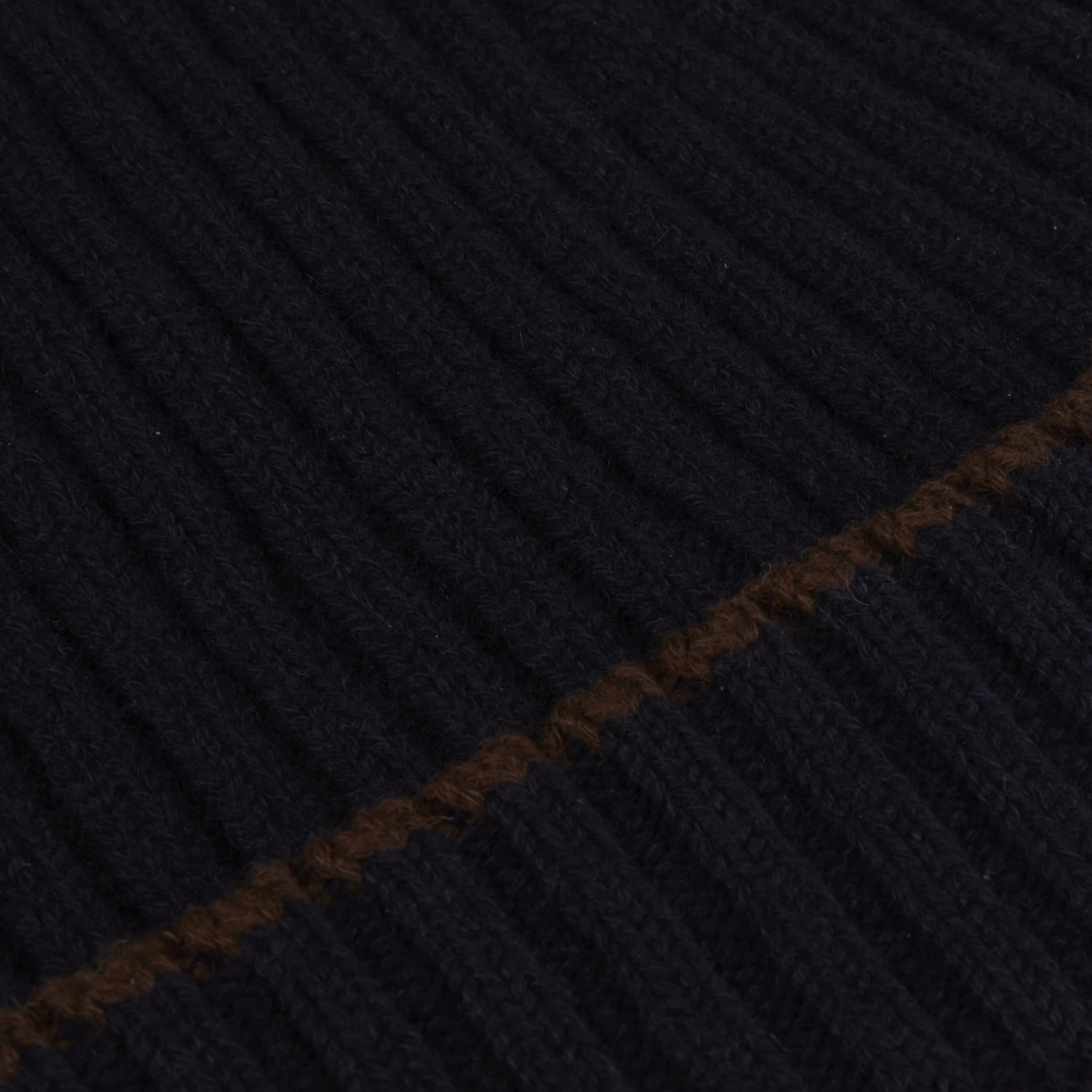 Navy Ribbed Cashmere & Cotton Hat - Stenströms 6 Navy Ribbed Cashmere & Cotton Hat - Stenströms - Image 4