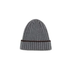 Grey Ribbed Cashmere & Cotton Hat - Stenströms -ETON Store 925010330 2