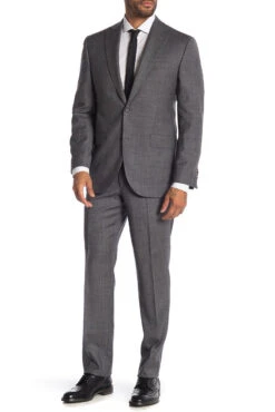 Charcoal Sharkskin Essence Contemporary Fit Suit - Jack Victor