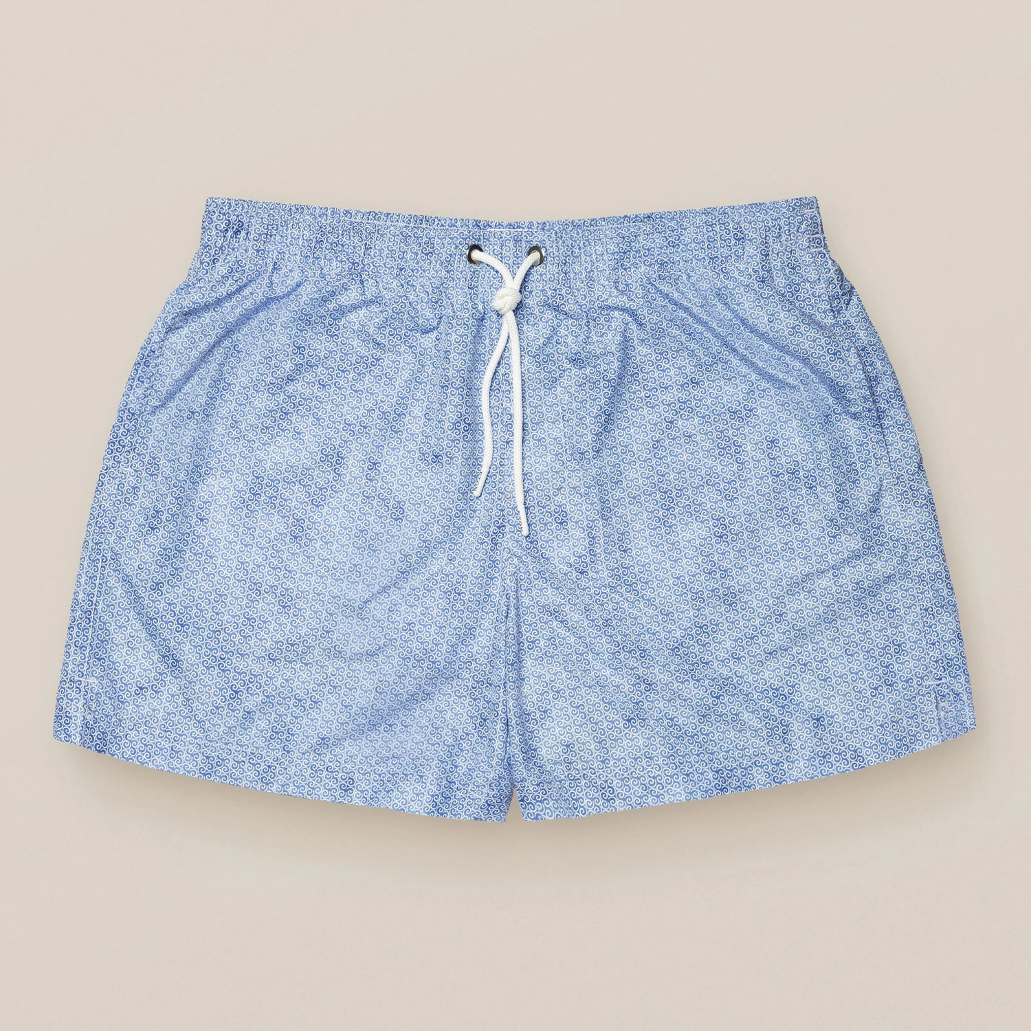 Light Blue Micro Geometric Print Swim Shorts - ETON 3 Light Blue Micro Geometric Print Swim Shorts - ETON