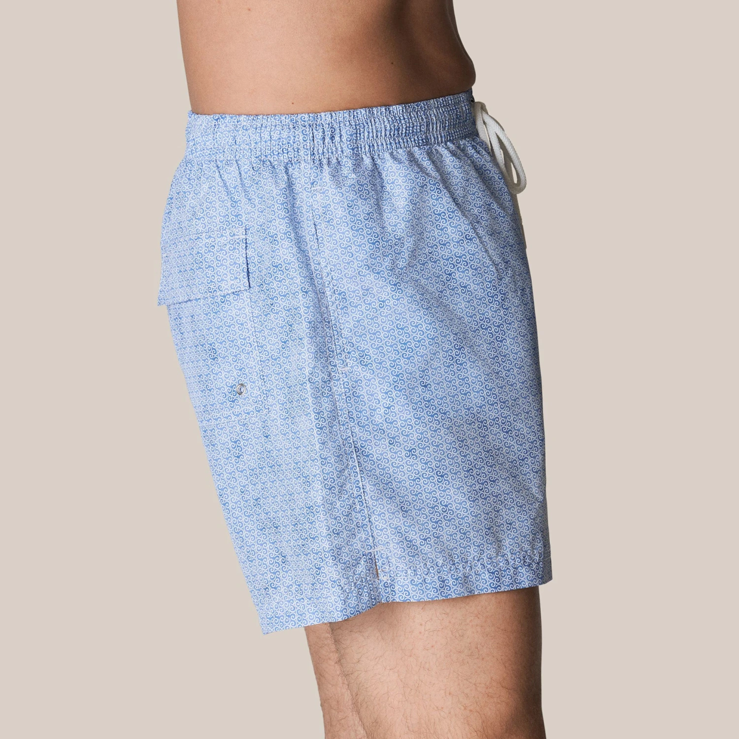 Light Blue Micro Geometric Print Swim Shorts - ETON 9 Light Blue Micro Geometric Print Swim Shorts - ETON - Image 7