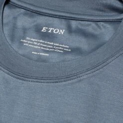 Mid Blue Filo Di Scozia Crewneck Slim Fit T-Shirt - ETON 11 Mid Blue Filo Di Scozia Crewneck Slim Fit T-Shirt - ETON -ETON Store 9531 1bf6ae0bb6 original