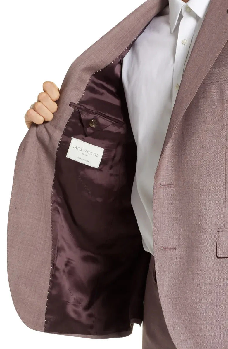 Pale Berry Urban Slim Sartorial Fit Wool Suit - Jack Victor 17 Pale Berry Urban Slim Sartorial Fit Wool Suit - Jack Victor - Image 15