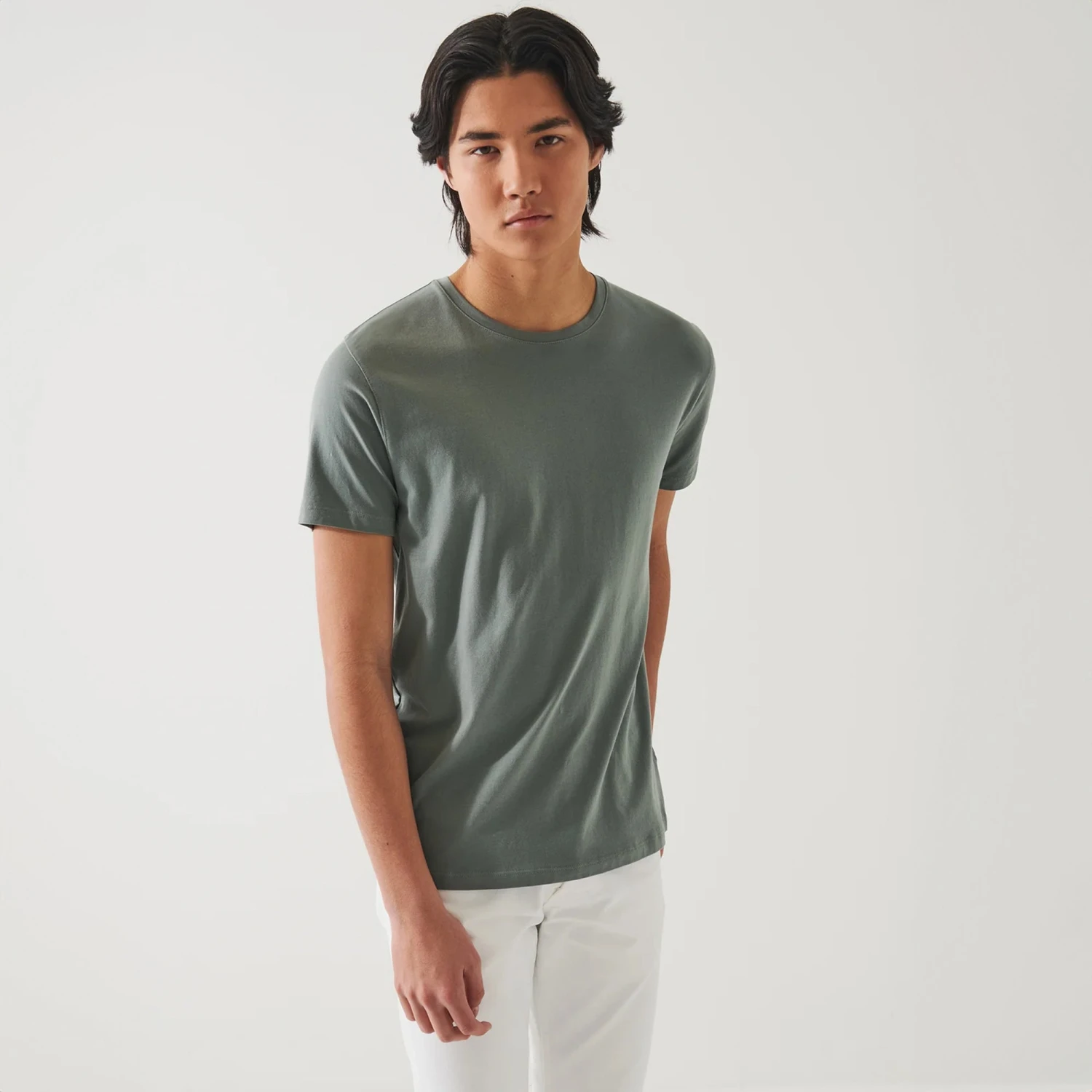 Bedrock Green Pima Cotton Stretch Iconic T-Shirt - Patrick Assaraf 5 Bedrock Green Pima Cotton Stretch Iconic T-Shirt - Patrick Assaraf - Image 3