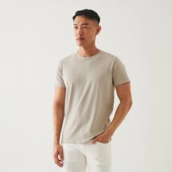 Aluminum Mélange Pima Cotton Stretch Iconic T-Shirt - Patrick Assaraf 16 Aluminum Mélange Pima Cotton Stretch Iconic T-Shirt - Patrick Assaraf -ETON Store 99A08CB 040 4584