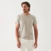 Aluminum Mélange Pima Cotton Stretch Iconic T-Shirt - Patrick Assaraf