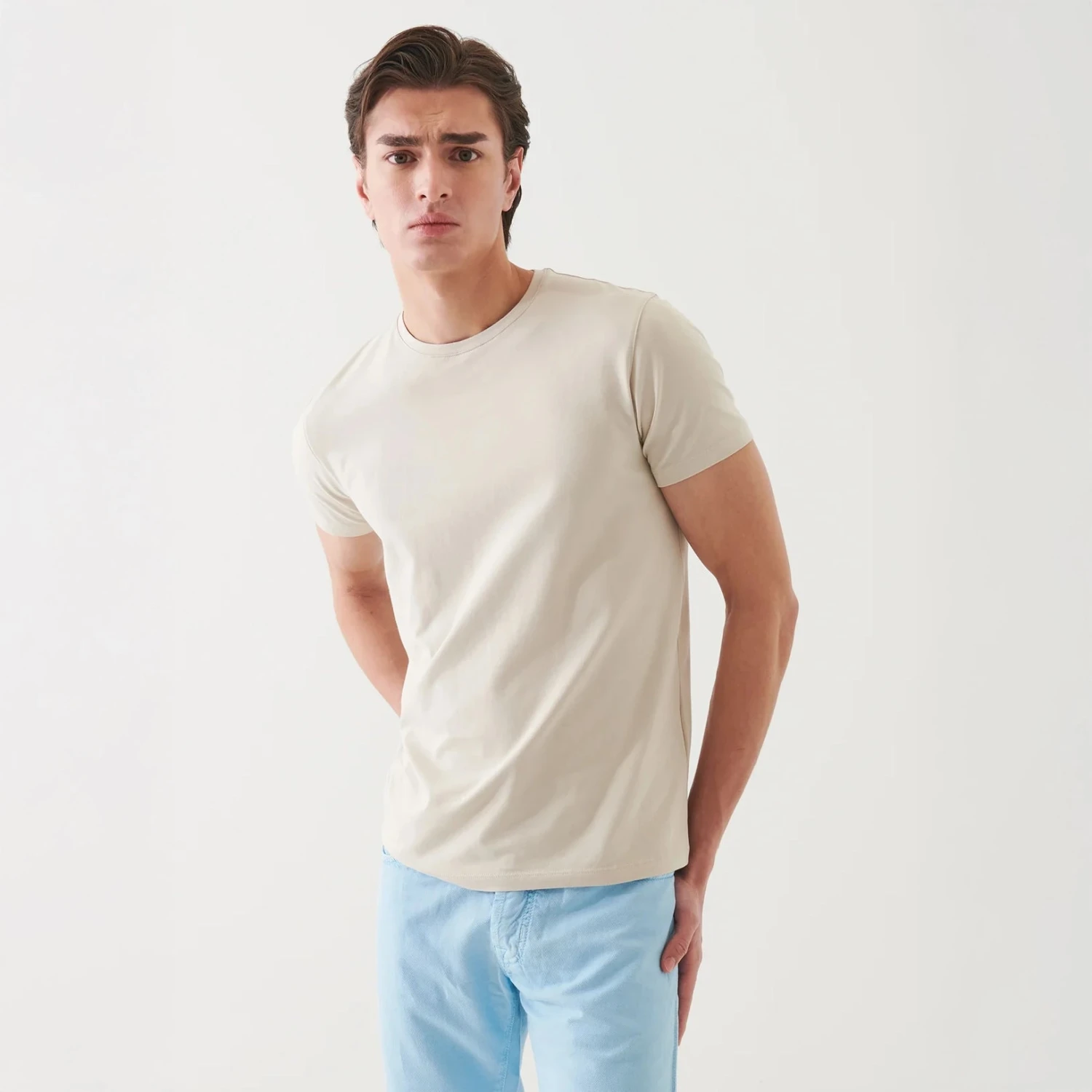 Clay Pima Cotton Stretch Iconic T-Shirt - Patrick Assaraf 5 Clay Pima Cotton Stretch Iconic T-Shirt - Patrick Assaraf - Image 3