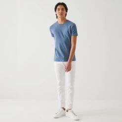 Steel Blue Pima Cotton Stretch Iconic T-Shirt - Patrick Assaraf 9 Steel Blue Pima Cotton Stretch Iconic T-Shirt - Patrick Assaraf -ETON Store 99A08CB 421 49908 1200x a3681900 944c 4884 9a99 217c20a362aa
