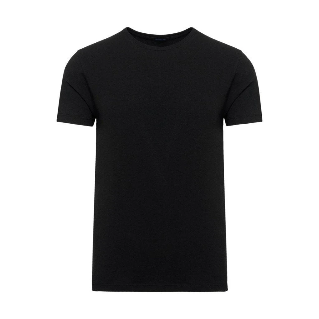 Iconic Black Pima Stretch Short Sleeve Crew Neck - PATRICK ASSARAF 4 Iconic Black Pima Stretch Short Sleeve Crew Neck - PATRICK ASSARAF - Image 2