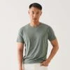Bedrock Green Pima Cotton Stretch Iconic T-Shirt - Patrick Assaraf