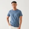 Steel Blue Pima Cotton Stretch Iconic T-Shirt - Patrick Assaraf 2 Steel Blue Pima Cotton Stretch Iconic T-Shirt - Patrick Assaraf -ETON Store 99A08CB 421