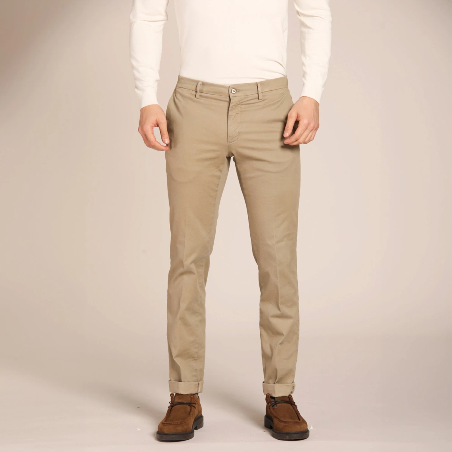Caramel Twill Stretch Slim Fit Chino - Mason's 5 Caramel Twill Stretch Slim Fit Chino - Mason's - Image 3
