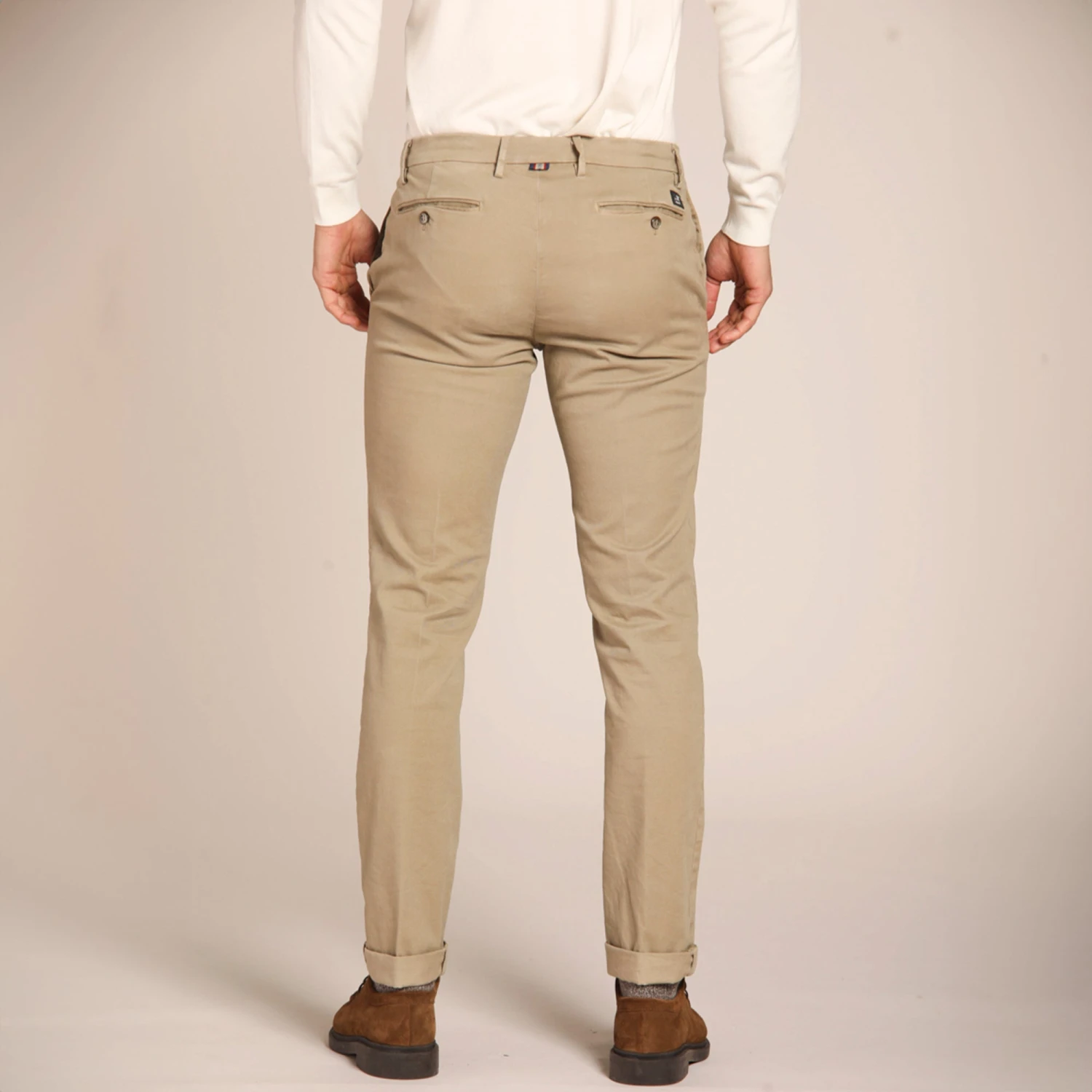 Caramel Twill Stretch Slim Fit Chino - Mason's 6 Caramel Twill Stretch Slim Fit Chino - Mason's - Image 4