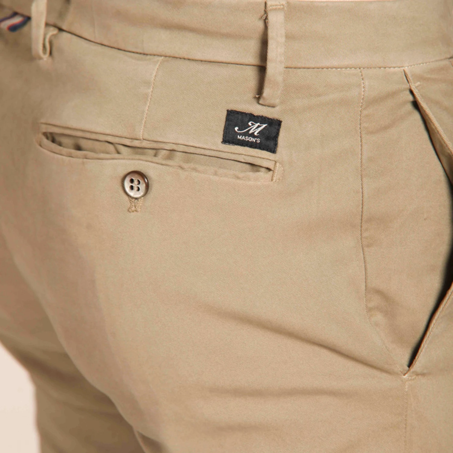 Caramel Twill Stretch Slim Fit Chino - Mason's 7 Caramel Twill Stretch Slim Fit Chino - Mason's - Image 5