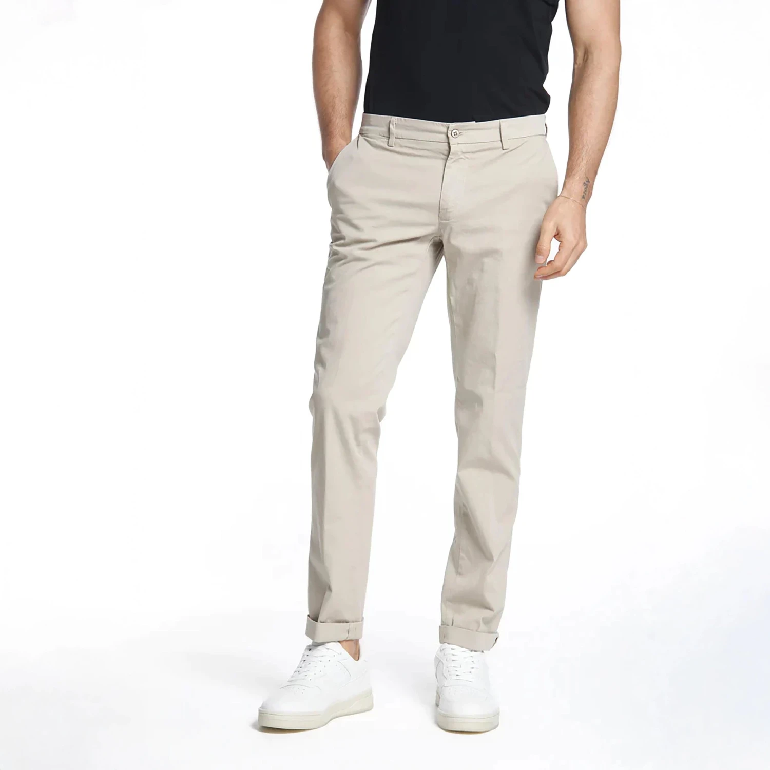 Light Beige Chino Gaberdine Stretch - Mason's 5 Light Beige Chino Gaberdine Stretch - Mason's - Image 3