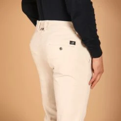 Ivory Baby Cord Slim Fit Stretch Chino - Mason's 11 Ivory Baby Cord Slim Fit Stretch Chino - Mason's -ETON Store 9PN2R4973 VBE011 020 1