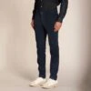 Navy Blue Baby Cord Slim Fit Stretch Chino - Mason's 2 Navy Blue Baby Cord Slim Fit Stretch Chino - Mason's -ETON Store 9PN2R4973VBE011006 1