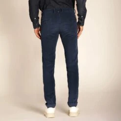 Navy Blue Baby Cord Slim Fit Stretch Chino - Mason's 6 Navy Blue Baby Cord Slim Fit Stretch Chino - Mason's -ETON Store 9PN2R4973VBE011006 2