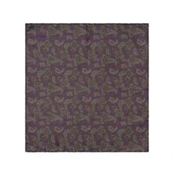 Dark Purple Two-Side Wool Flannel Pocket Square - ETON -ETON Store A000338167700 tpsfu 1 w