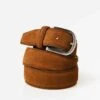 Chestnut Mid Brown Suede Belt - Anderson's