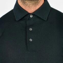 Deep Green Royal Merino Wool Polo Shirt - FILIPPO DE LAURENTIIS -ETON Store A24 filippo de laurentiis PL1MLPAR RM16R690 2 P