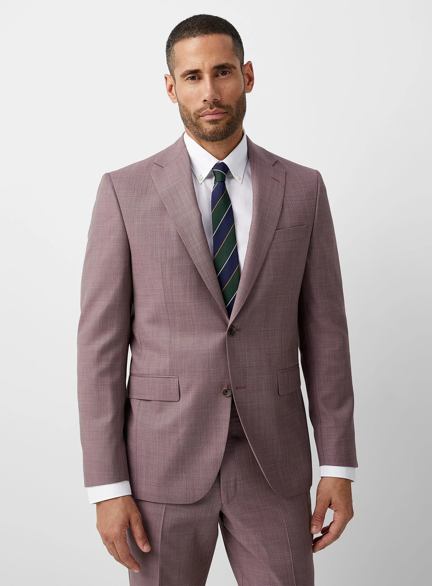Pale Berry Urban Slim Sartorial Fit Wool Suit - Jack Victor 9 Pale Berry Urban Slim Sartorial Fit Wool Suit - Jack Victor - Image 7